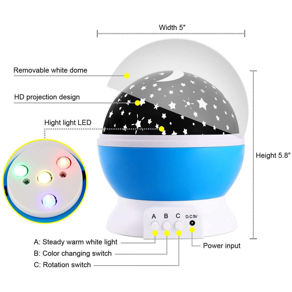 Mond-Stern-Projektor (Baby Nachtlicht)